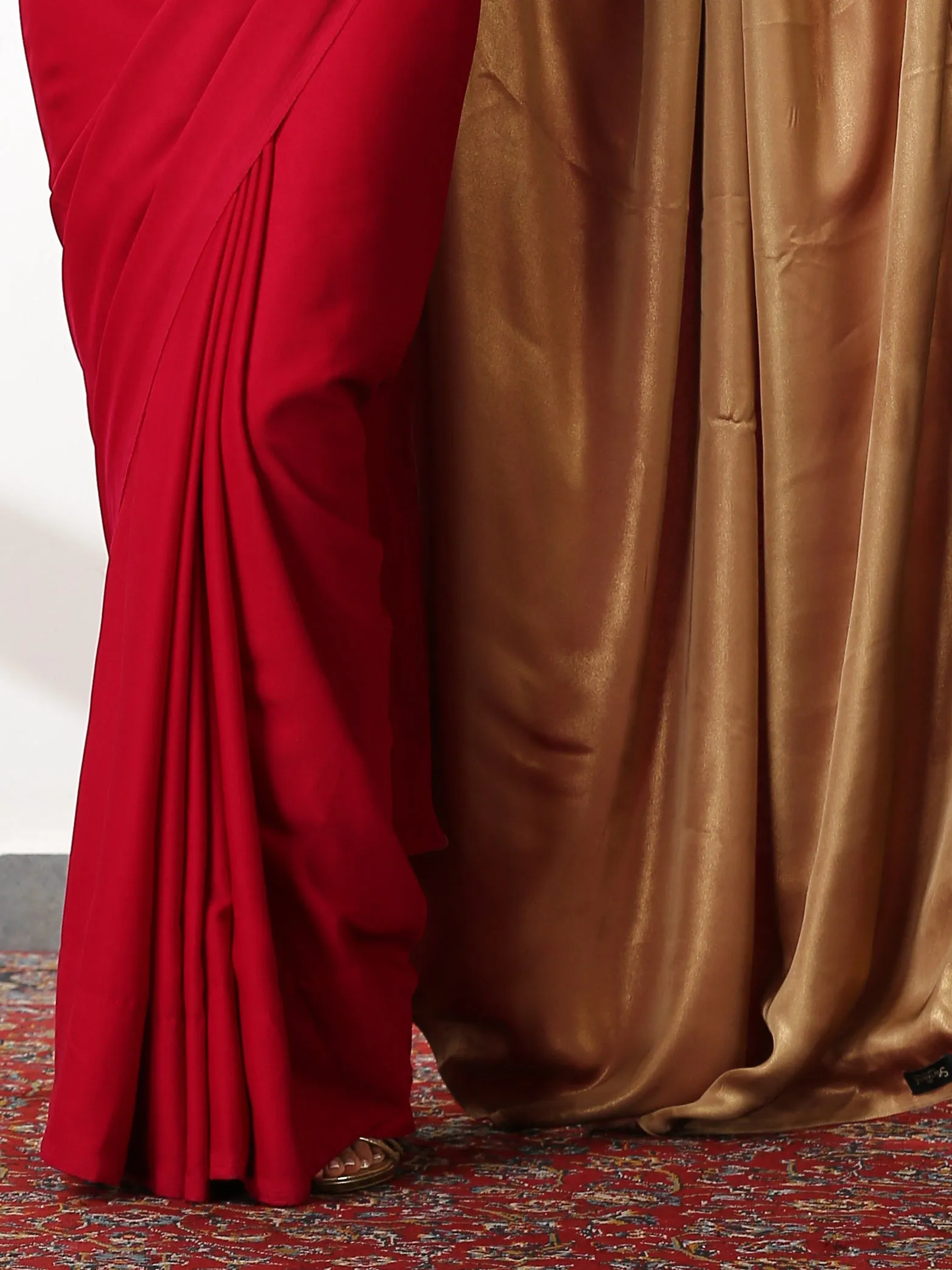 Irresistible Red & Gold Surprise Saree