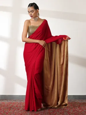 Irresistible Red & Gold Surprise Saree