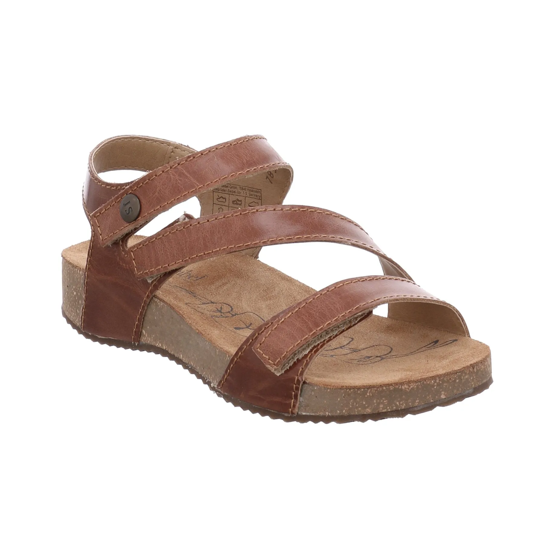 Josef Seibel Tonga 25 Sandal in Camel, White & Red