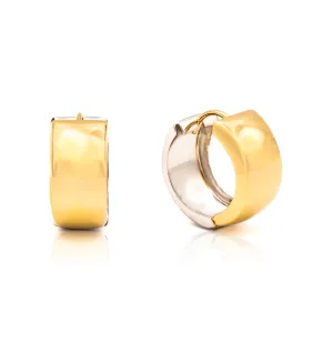 Jumbo Two Tone Hoop Earrings