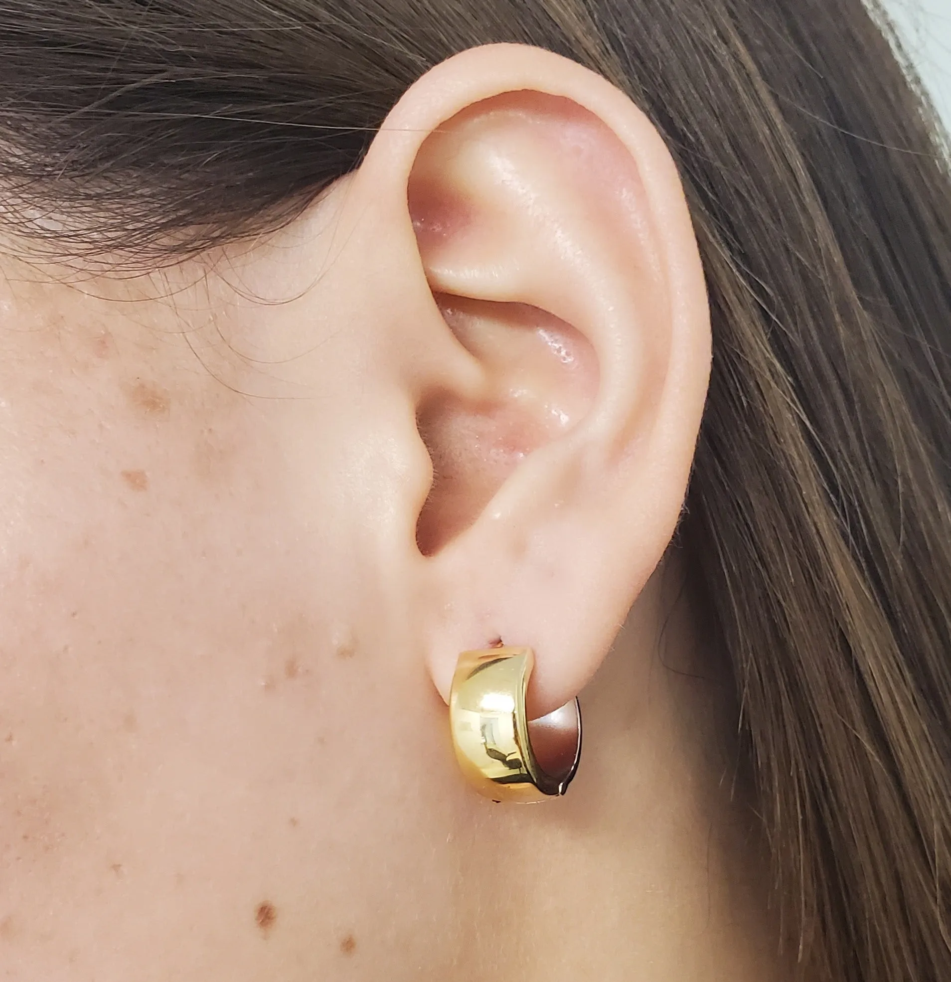 Jumbo Two Tone Hoop Earrings