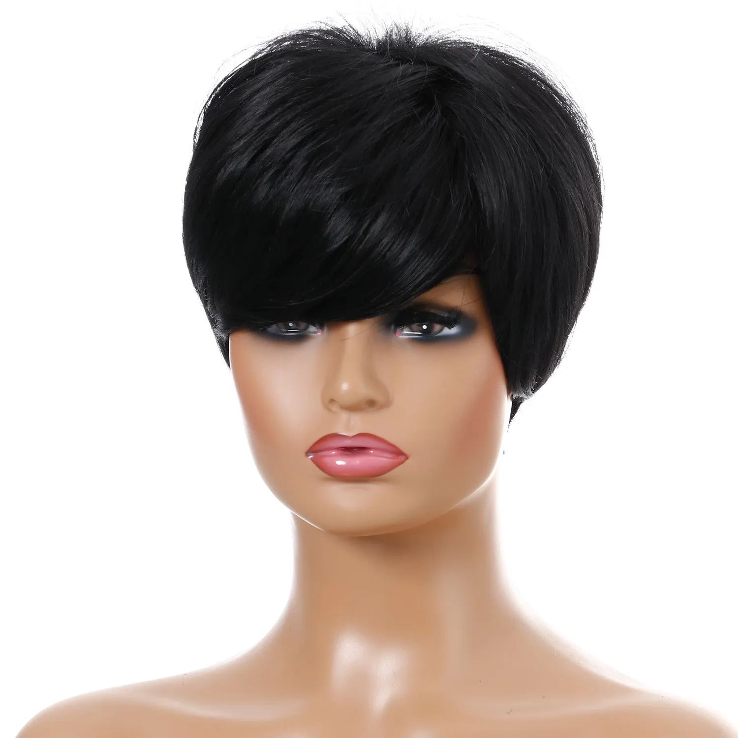 Jupiter | Black Short Pixie Cut Straight Synthetic Hair Wig