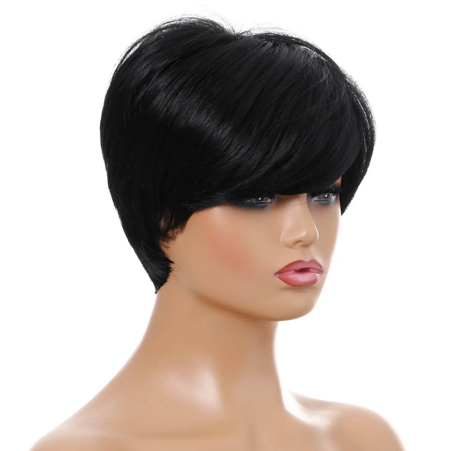 Jupiter | Black Short Pixie Cut Straight Synthetic Hair Wig