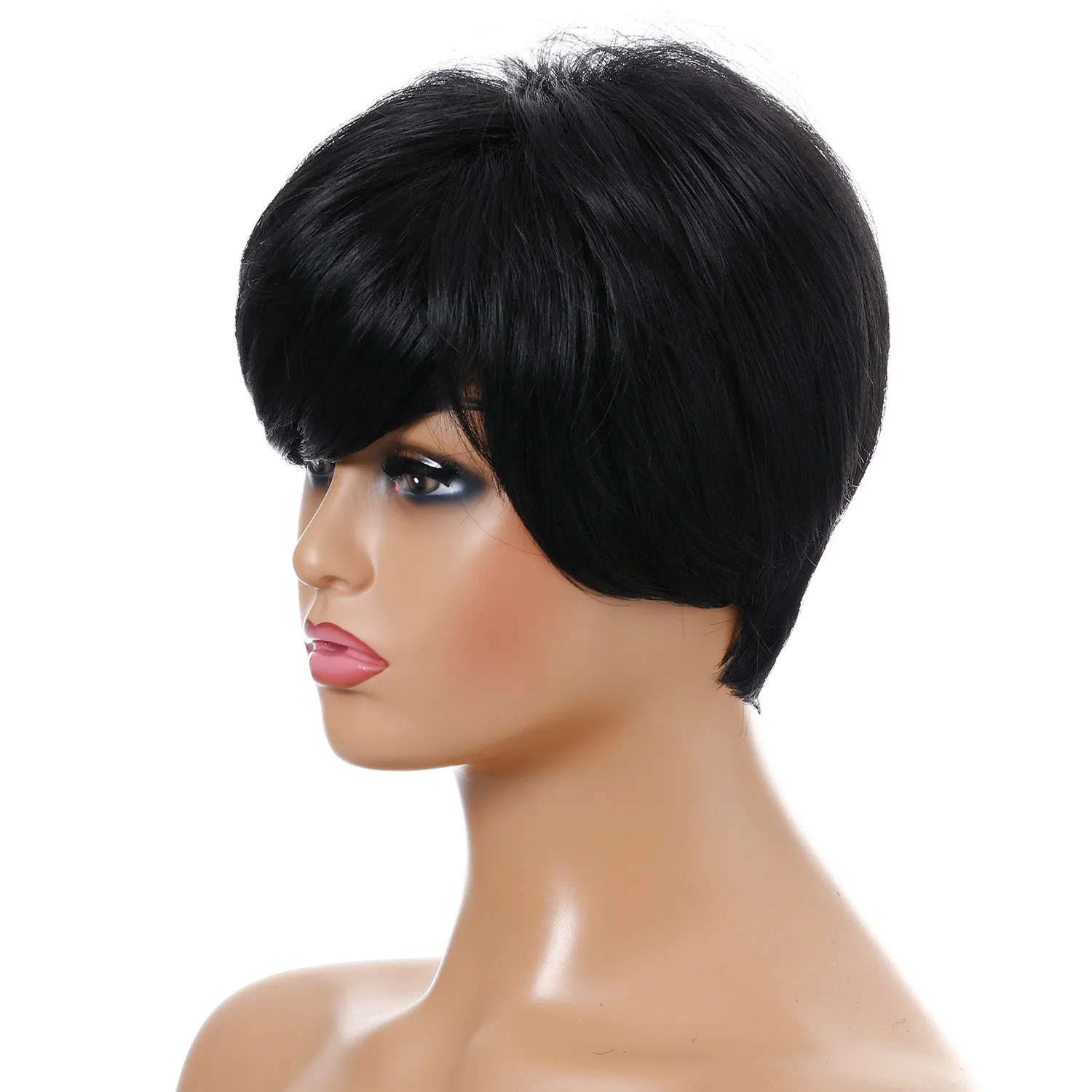 Jupiter | Black Short Pixie Cut Straight Synthetic Hair Wig