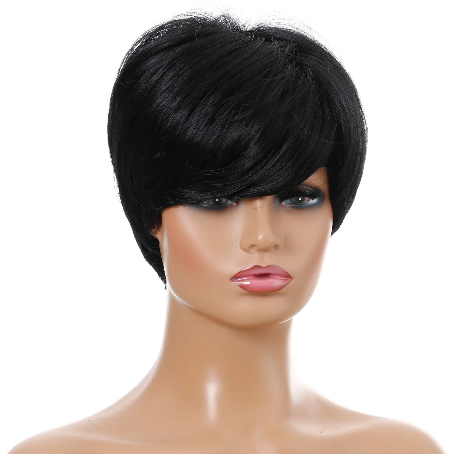 Jupiter | Black Short Pixie Cut Straight Synthetic Hair Wig