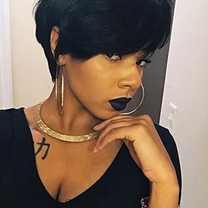 Jupiter | Black Short Pixie Cut Straight Synthetic Hair Wig