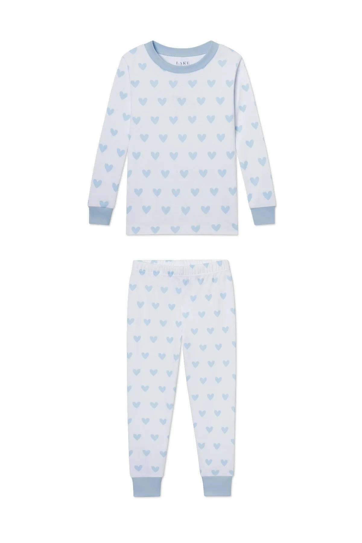 Kids Long-Long Set in French Blue Heart