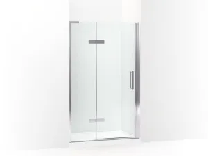 KOHLER K-27602-10L Composed Frameless pivot shower door, 73" H x 45 - 46-3/8" W, with 3/8" thick Crystal Clear glass