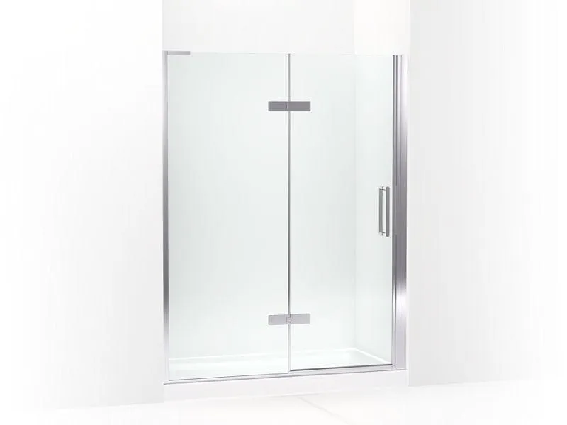 KOHLER K-27614-10L Composed Frameless pivot shower door in Bright Polished Silver