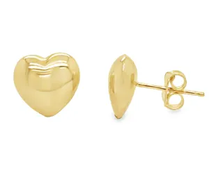 Large Puff Heart Stud Earrings