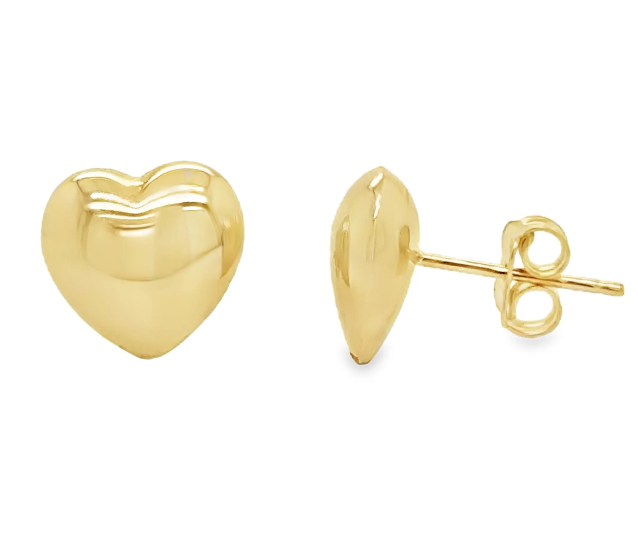 Large Puff Heart Stud Earrings