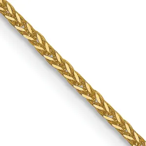 Leslie 14k Yellow Gold 1 mm Quadra Wheat Chain
