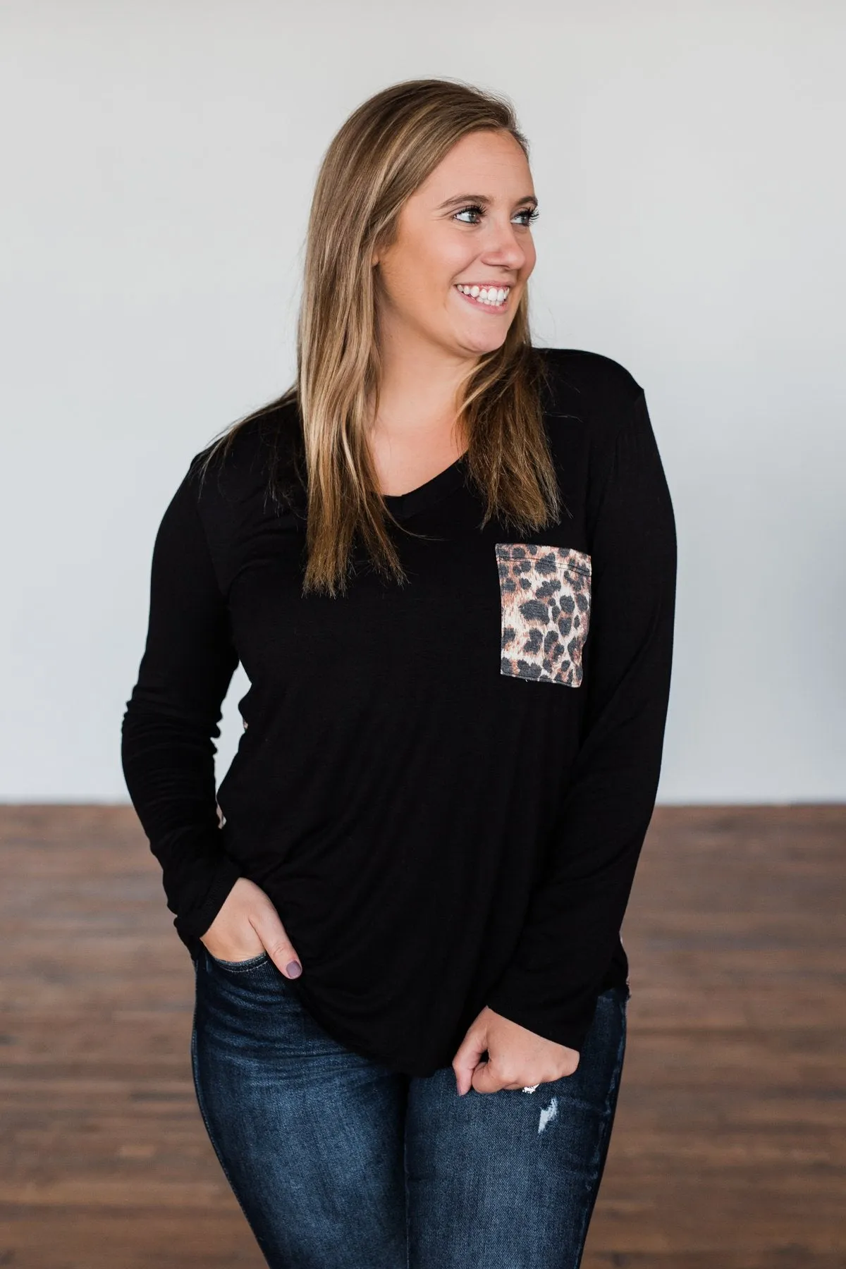 Life In The Wild Long Sleeve Top- Black
