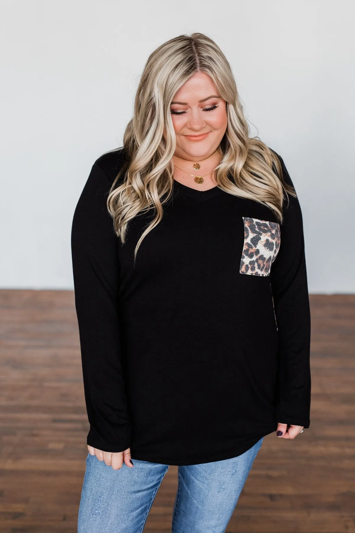 Life In The Wild Long Sleeve Top- Black