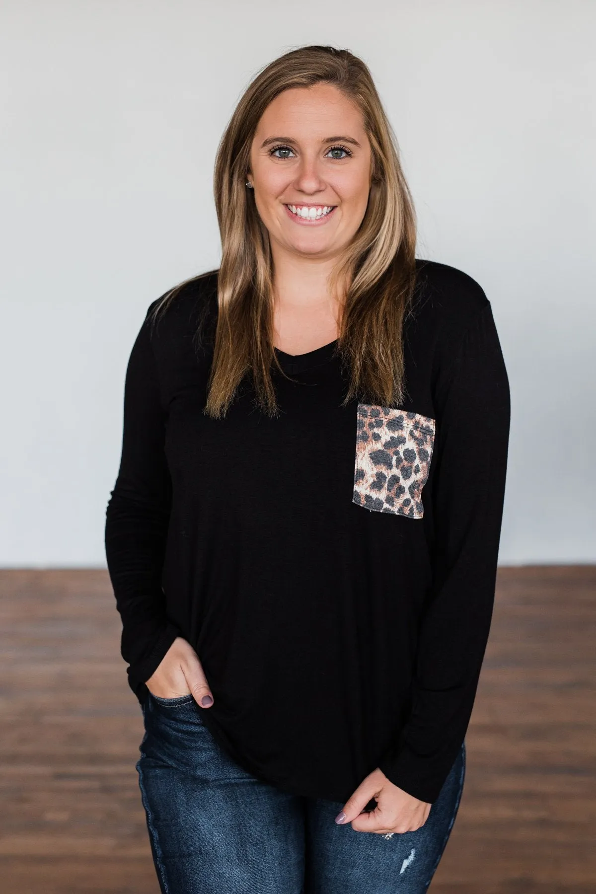 Life In The Wild Long Sleeve Top- Black