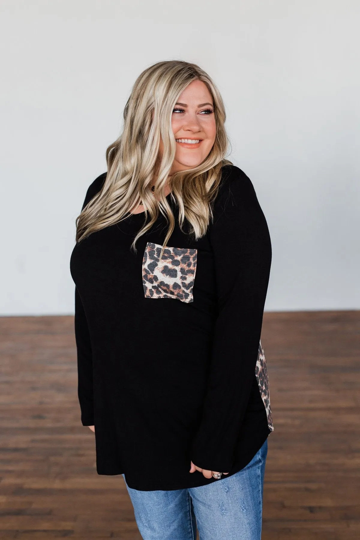 Life In The Wild Long Sleeve Top- Black