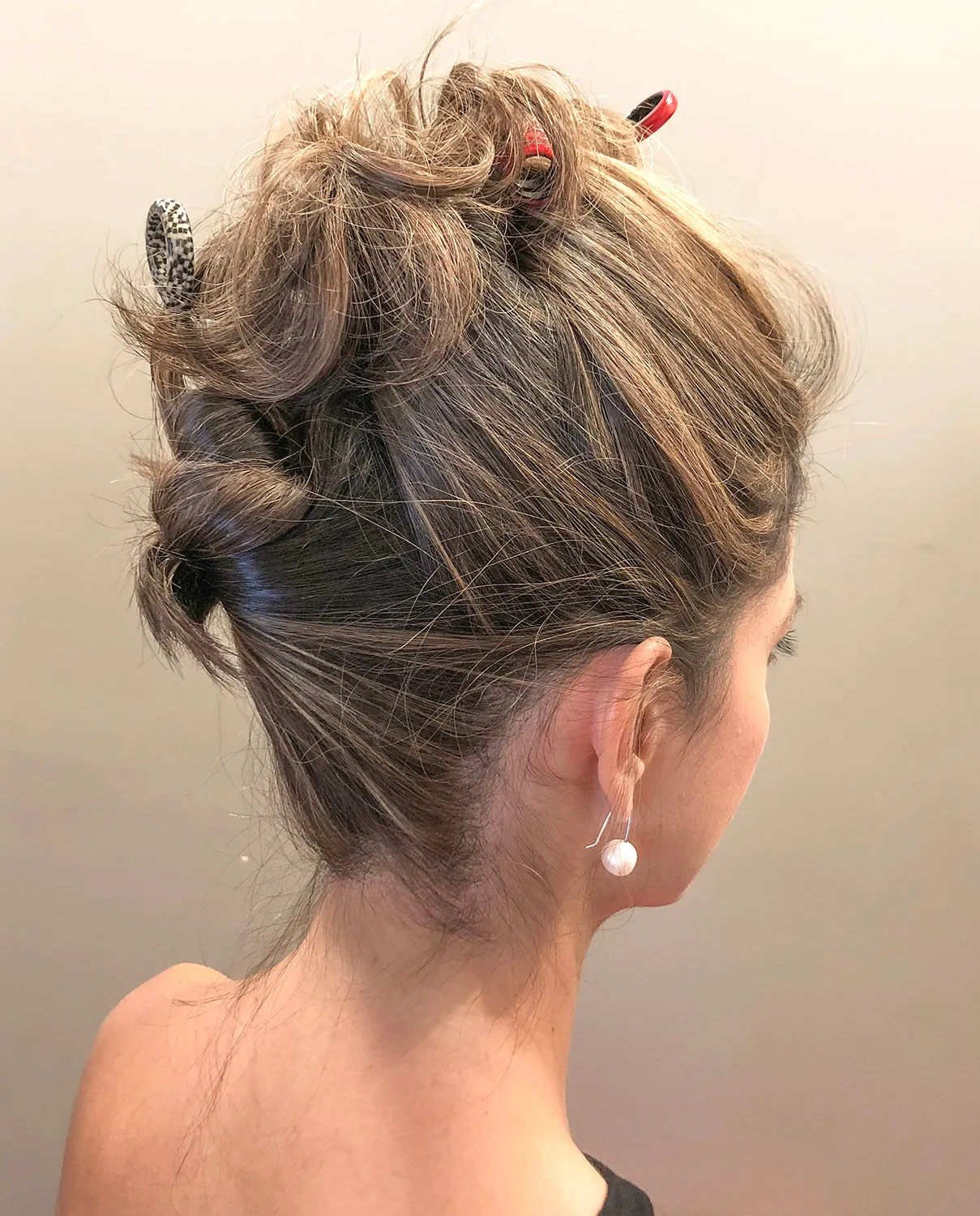 Loop Damier Hair Pin