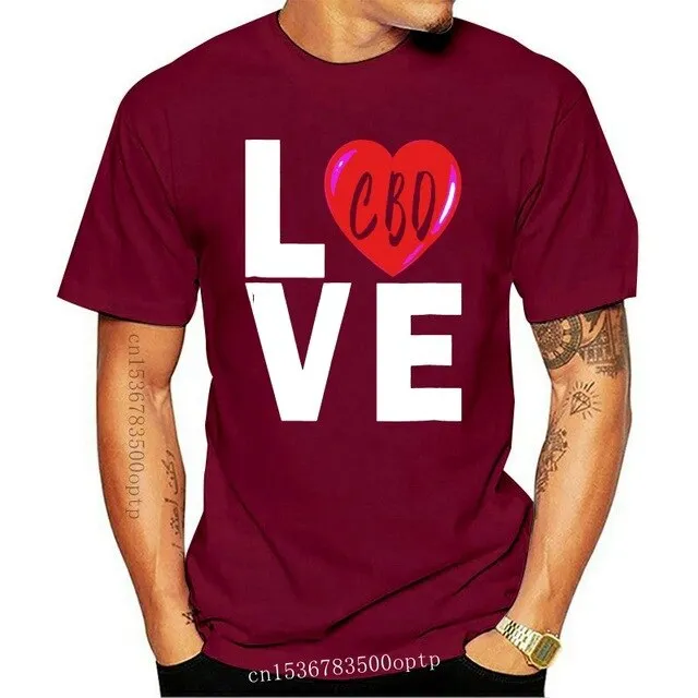 Love Cbd Shirt Coffee Cannibidiol Oil Hemp Heals Heart Gift Harajuku Hip Hop Tee Shirt