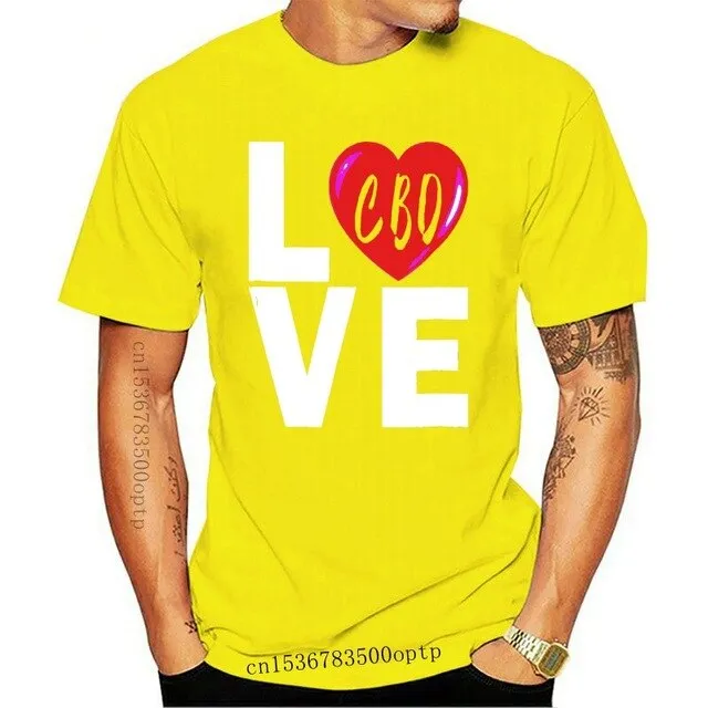 Love Cbd Shirt Coffee Cannibidiol Oil Hemp Heals Heart Gift Harajuku Hip Hop Tee Shirt