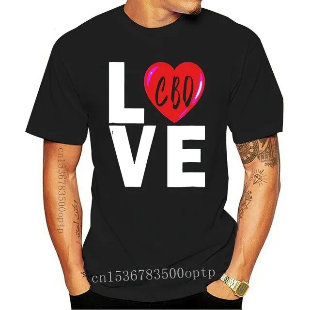 Love Cbd Shirt Coffee Cannibidiol Oil Hemp Heals Heart Gift Harajuku Hip Hop Tee Shirt