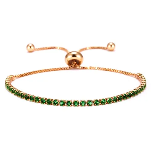 Luxurious Alexandrite Gemstone Bracelet Vintage 18K Rose Gold Women's Jewelry