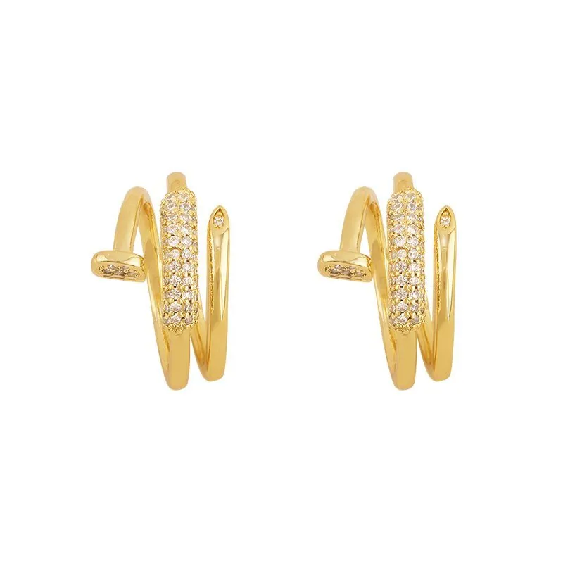 Luxurious Screw Ring 14k Gold For Women Party Jewelry