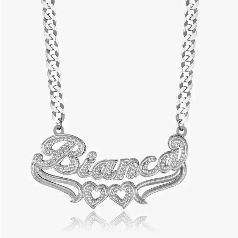 Luxurious Two Tone Name Necklace With Chain Varieties