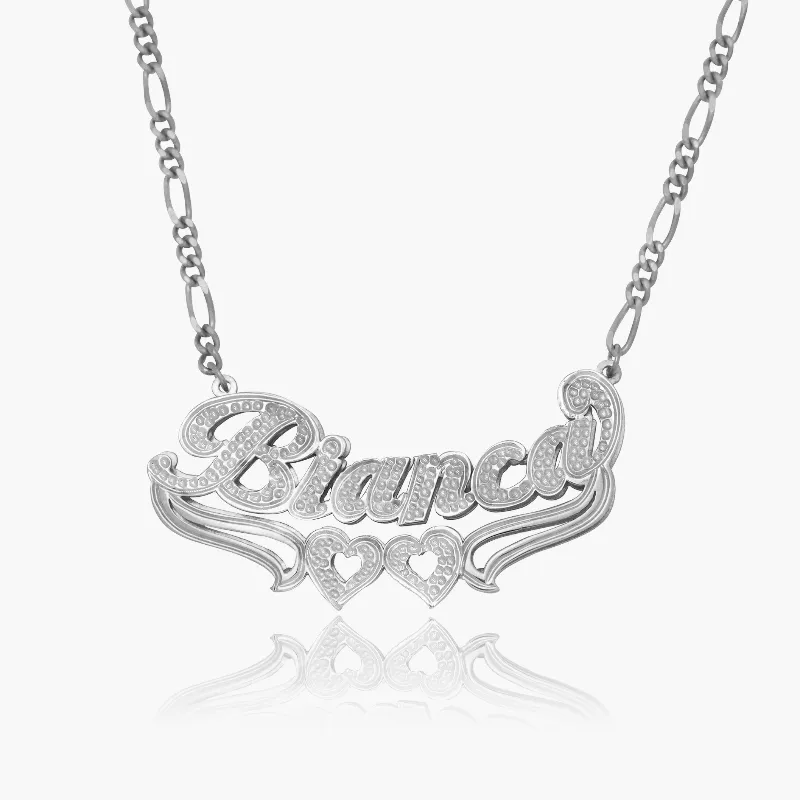 Luxurious Two Tone Name Necklace With Chain Varieties