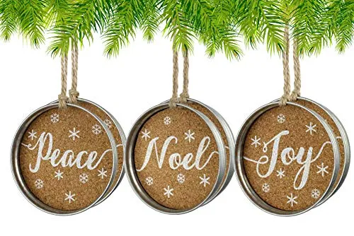 Mason Jar Lid Christmas Ornaments, Farmhouse Decor (Case of 600)