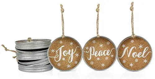 Mason Jar Lid Christmas Ornaments, Farmhouse Decor (Case of 600)