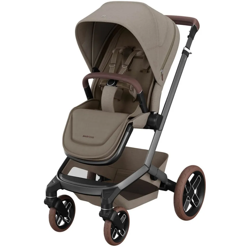 MAXI COSI Fame Pushchair Pebble 360 PRO2 Travel System - Twillic Truffle (Brown Wheels)