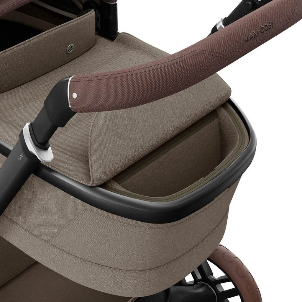 MAXI COSI Fame Pushchair Pebble 360 PRO2 Travel System - Twillic Truffle (Brown Wheels)