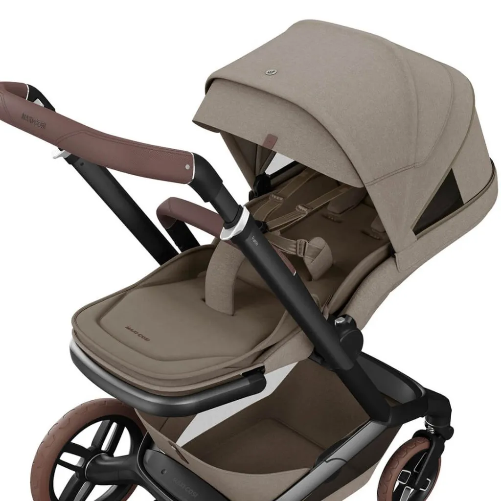 MAXI COSI Fame Pushchair Pebble 360 PRO2 Travel System - Twillic Truffle (Brown Wheels)
