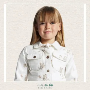 *Mayoral: Girls Cream Denim Jacket
