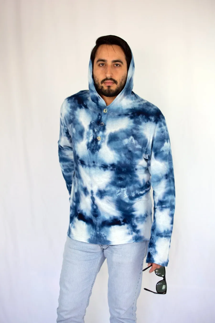 Men's Hemp Henley Hoodie