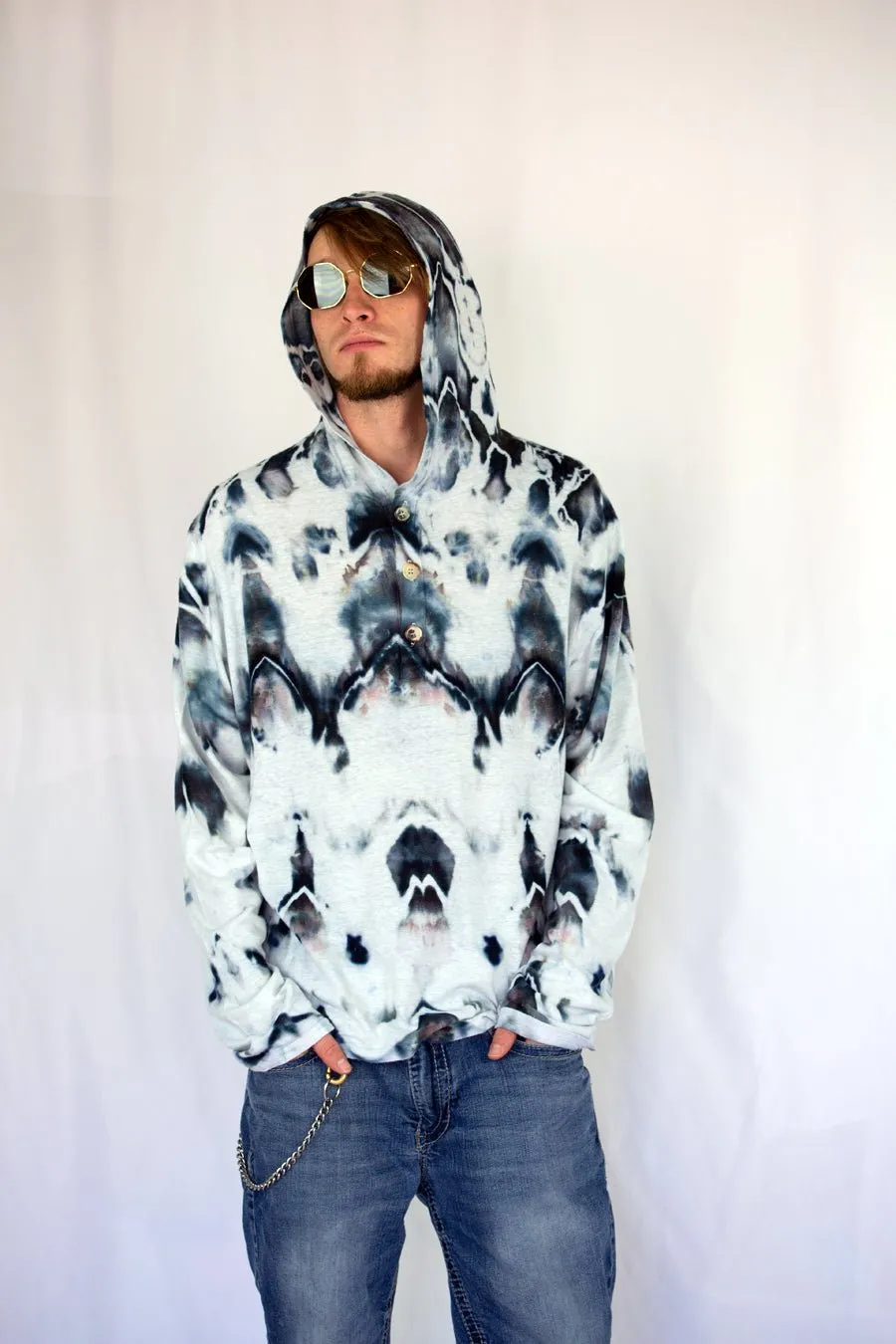 Men's Hemp Henley Hoodie
