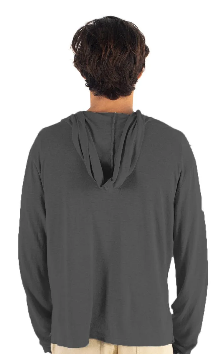 Men's Hemp Henley Hoodie