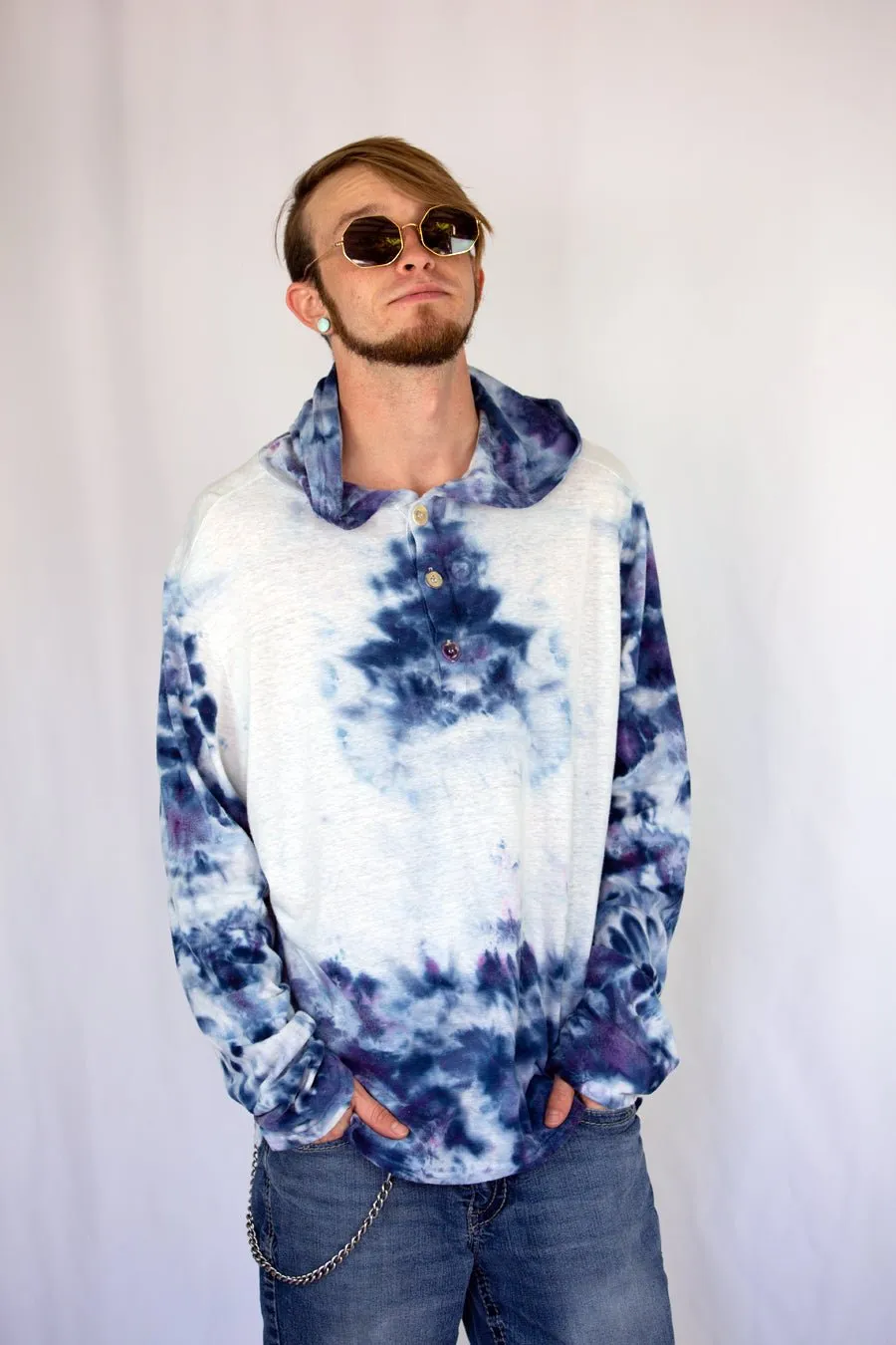 Men's Hemp Henley Hoodie