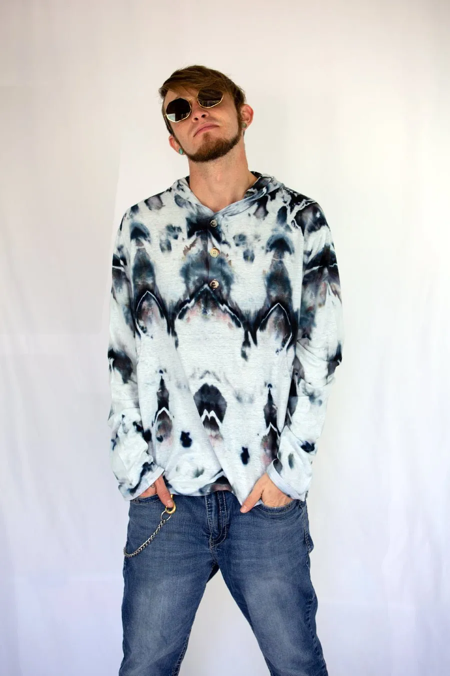 Men's Hemp Henley Hoodie