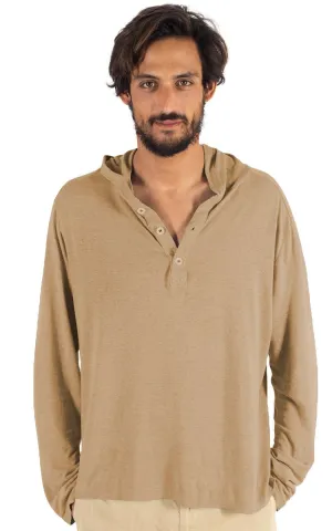Men's Hemp Henley Hoodie