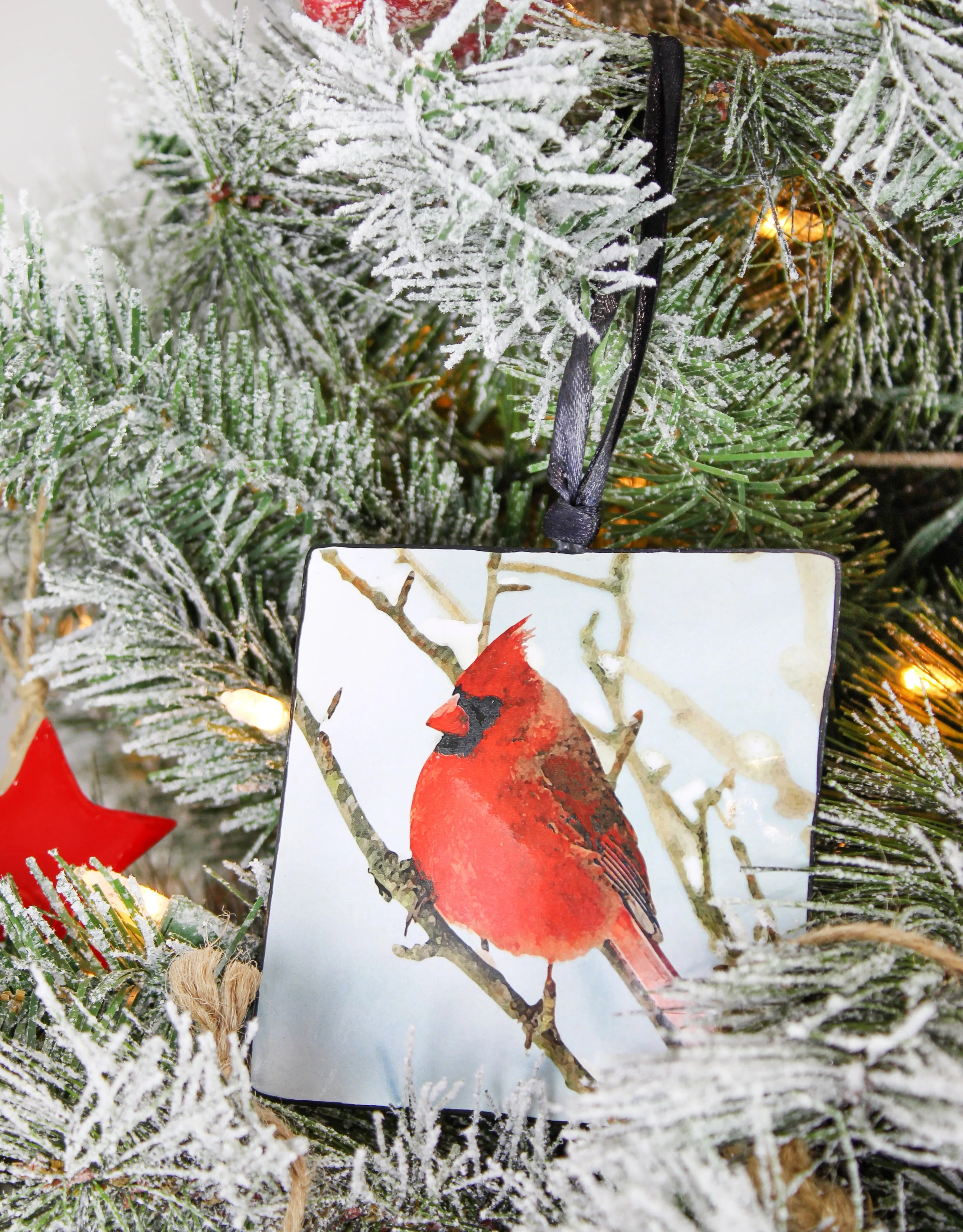 Metal Christmas Cardinal Ornaments (Case of 36)