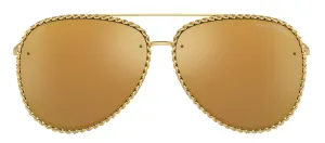 Michael Kors PORTOFINO MK 1147 18967P Pilot Metal Gold Sunglasses with Gold Mirror Lens