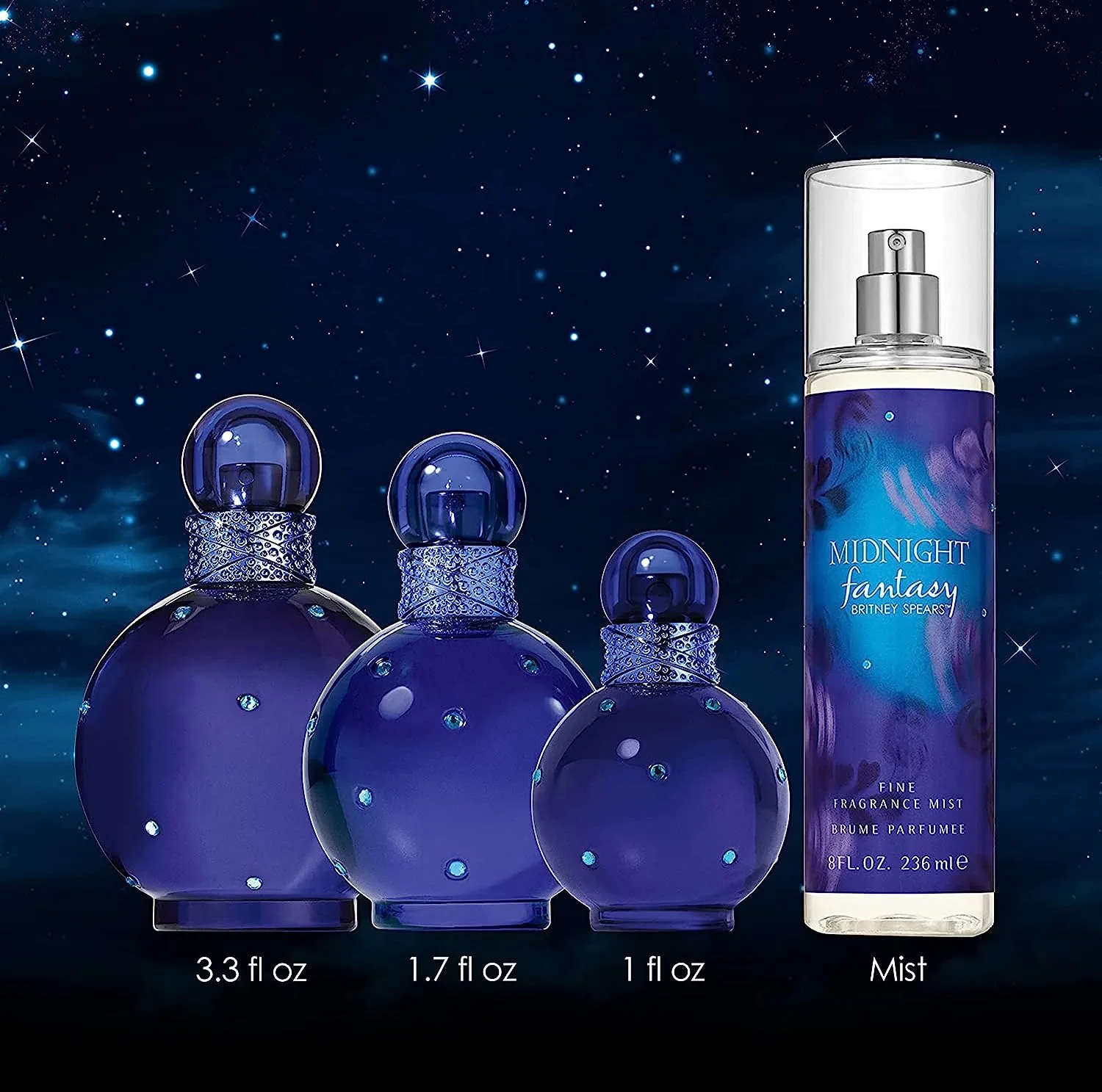 MIDNIGHT FANTASY Eau De Parfum Spray for Women by Britney Spears, 100ml