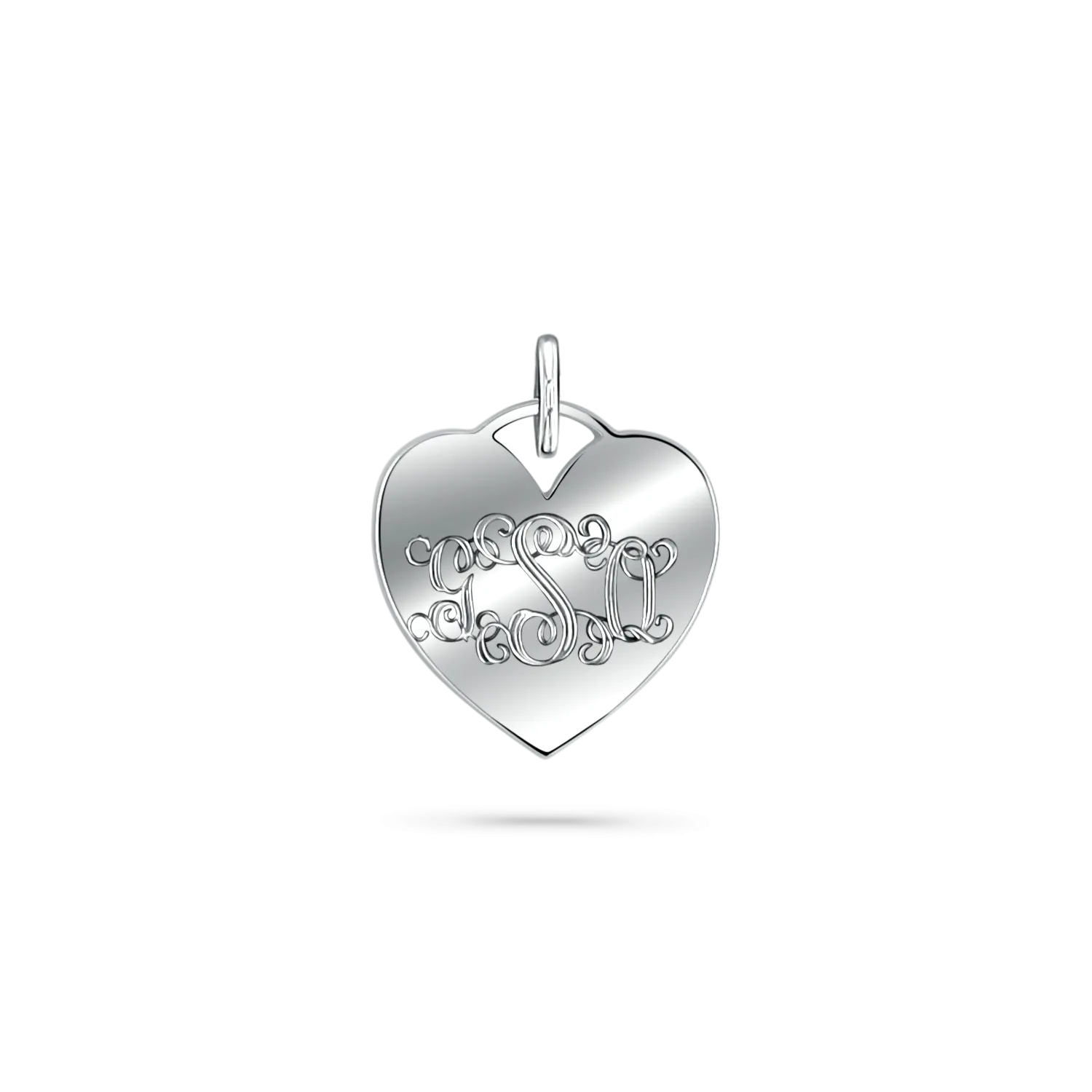 Mini Heart Monogram Charm