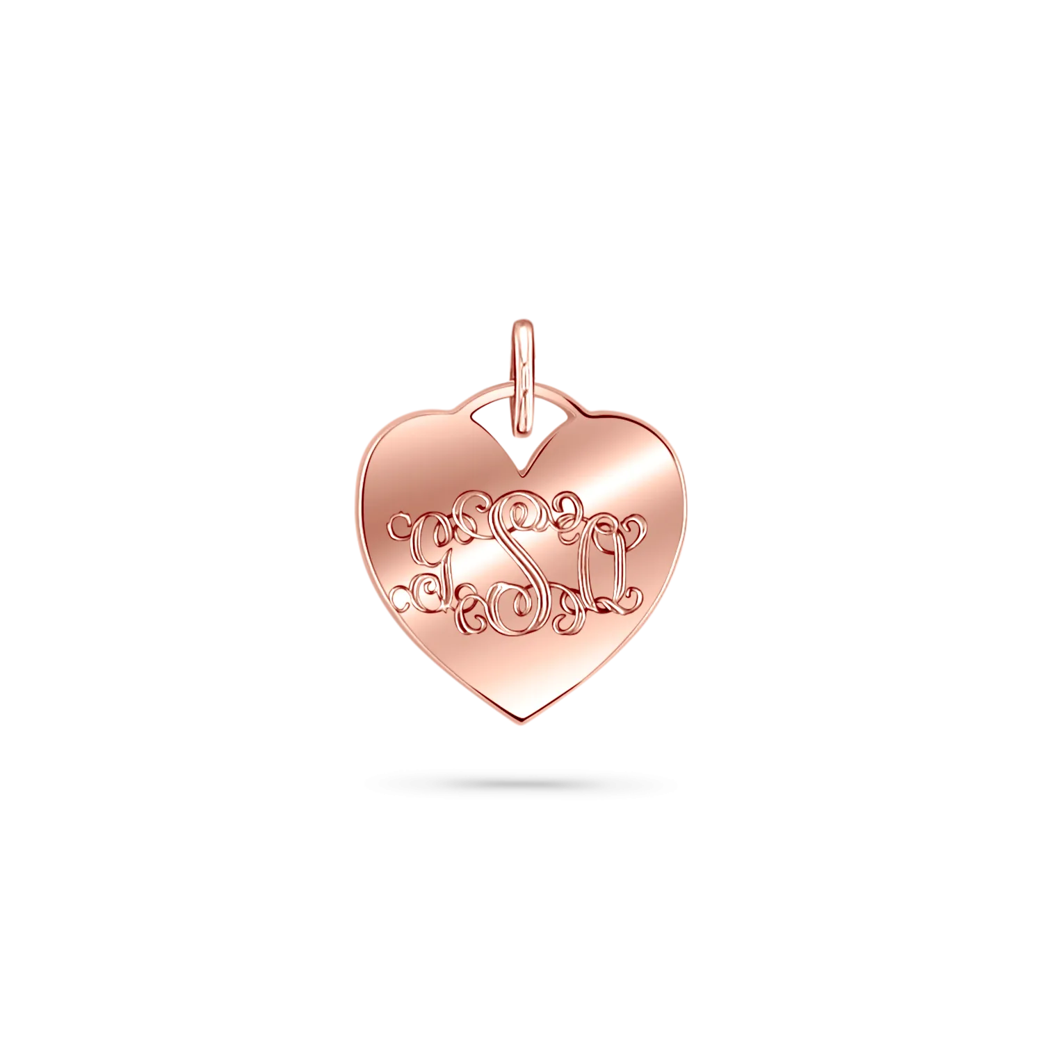 Mini Heart Monogram Charm