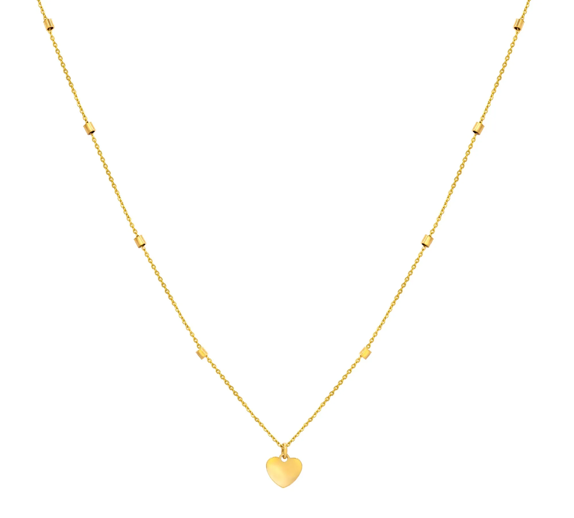 Mini Heart Station Necklace