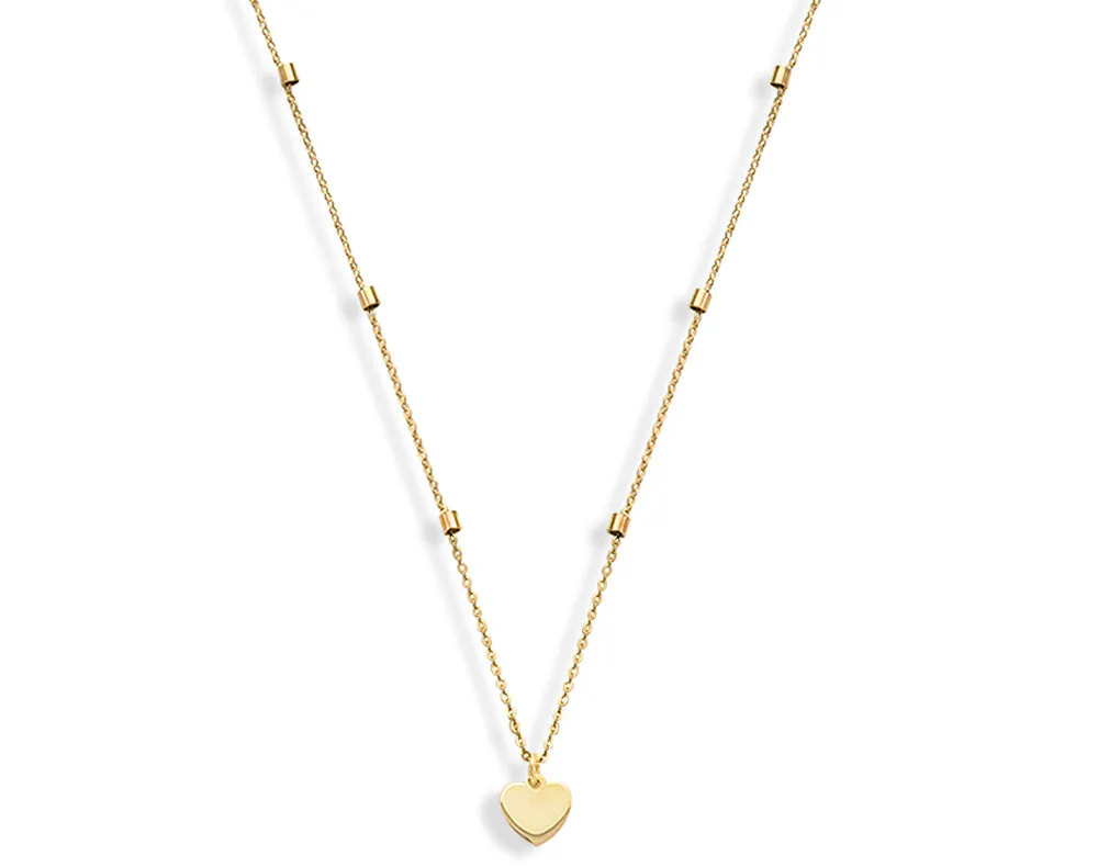 Mini Heart Station Necklace