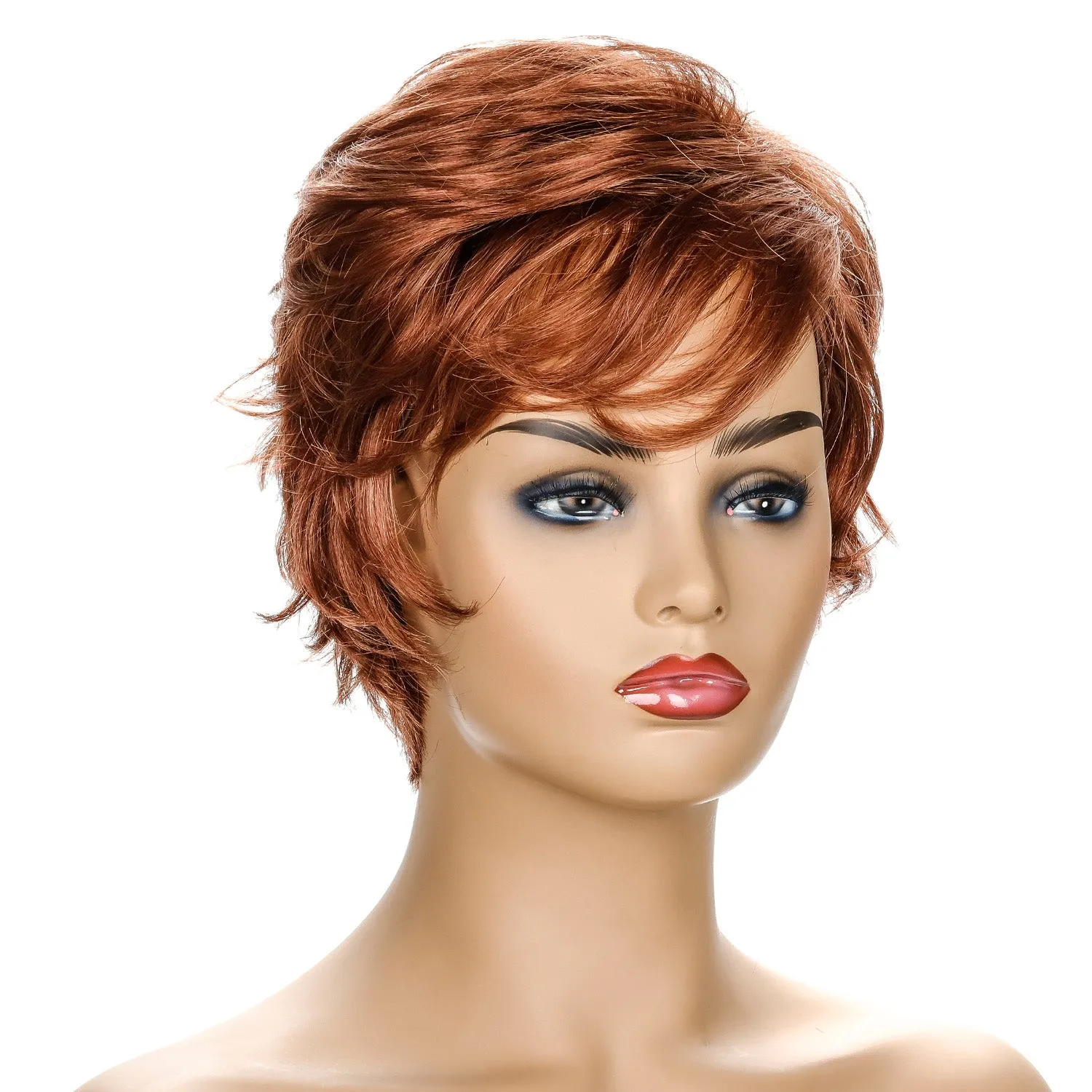 Miranda | Brown Short Pixie Cut Wavy Synthetic Hair Wig