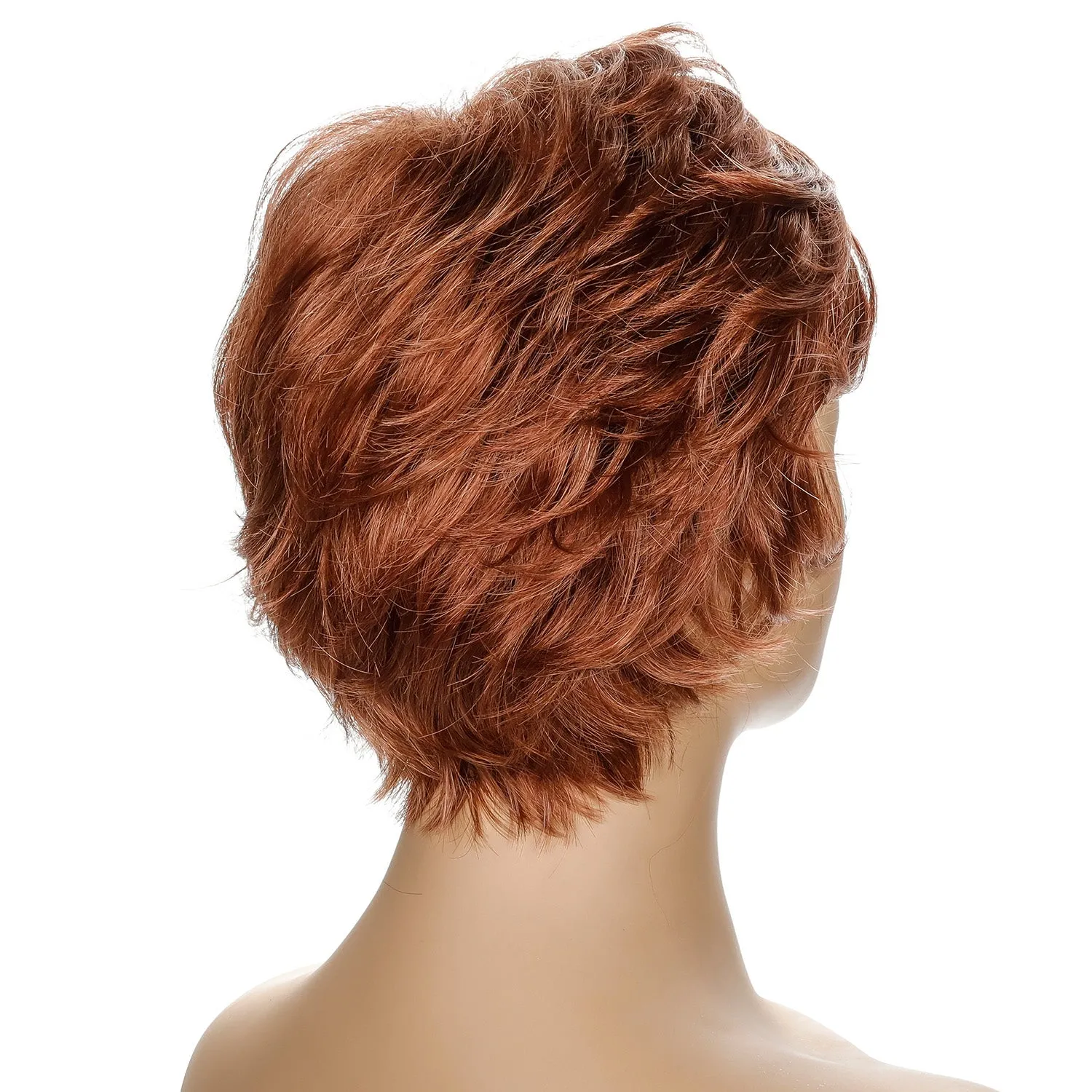 Miranda | Brown Short Pixie Cut Wavy Synthetic Hair Wig
