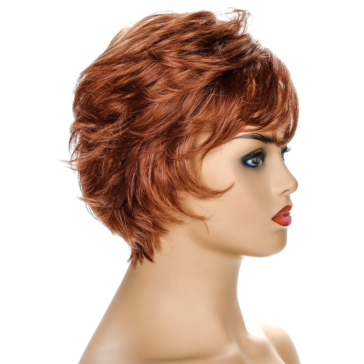 Miranda | Brown Short Pixie Cut Wavy Synthetic Hair Wig